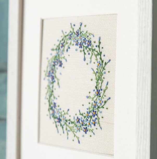Forget me not Wreath by Jo Butcher - Click Image to Close